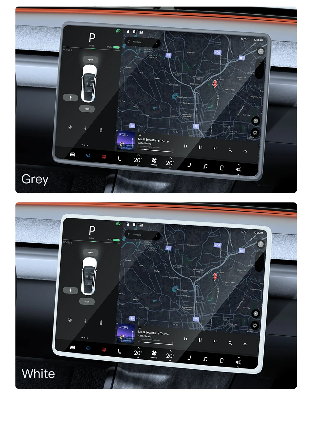 YZ For Tesla Model 3 Y/YL Highland Juniper 2021-2026 TPU Protective Trim Cover Central Control Navigation Screen Protector
