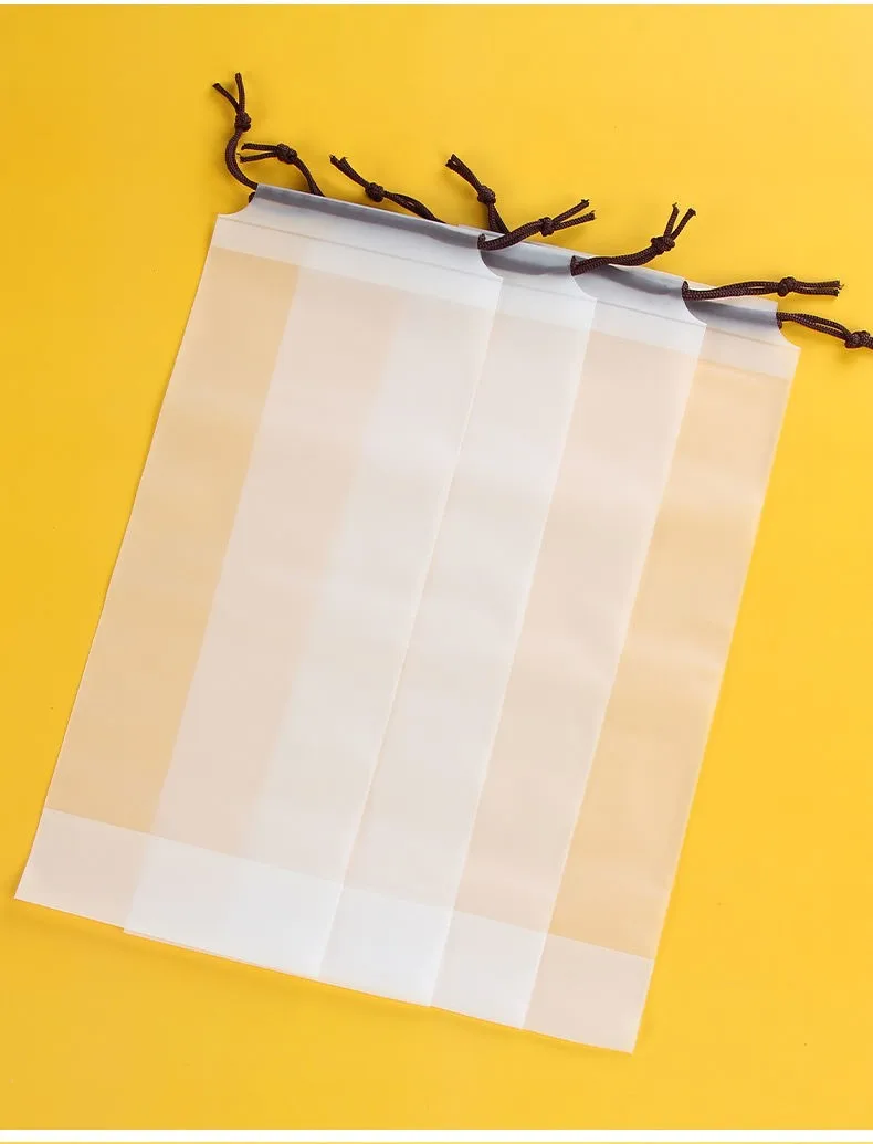 Umbrella Storage Bag Translucent Plastic Waterproof Anti-dirty Umbrella Cover Reusable Portable Drawstring Bags Home Storage