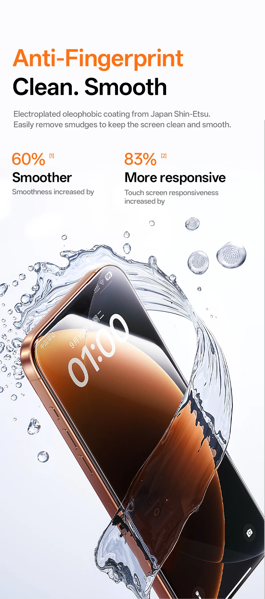 Baseus Tempered Glass for iPhone 17 16 15 14 13 12 Pro Max Screen Protector HD With Cleaning Kit Anti Peeping Dust-proof Glass