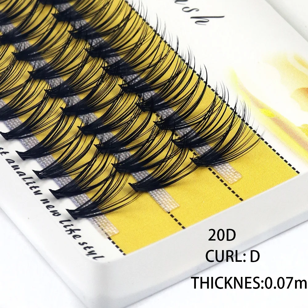 20D/30D Mink Eyelashes 1 Box/60 Bundles Natural Eyelash Extension 3D Russia Individual Eyelash Cluster Makeup Tools Lashes Cilia