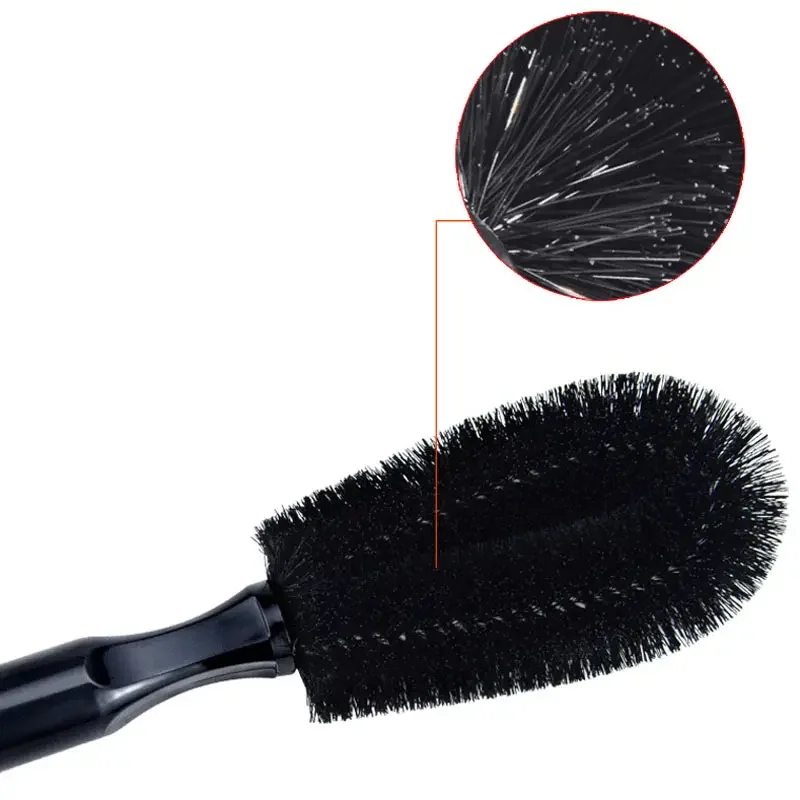 Car Wheel Cleaning Brush Profession Tire Auto Cleaning Detailing Care Wet Dry Wheel Tire Rim Clean Brush Goods Accessory