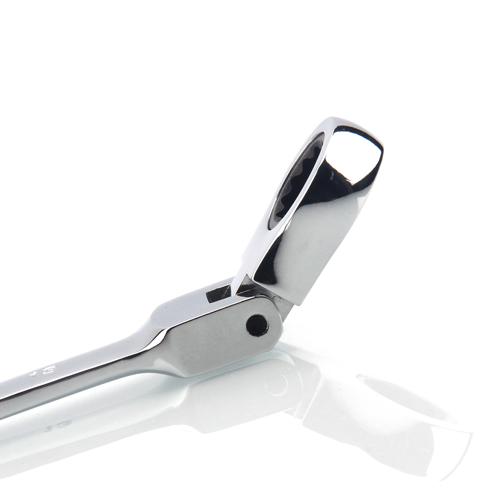 1-Piece Ratchet Wrench of Keys Spanner Hand Tool 72-Tooth Ratcheting Flexible Head Mirror Finish
