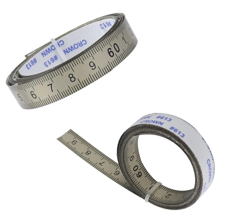 Miter Track Tape Measure Self Adhesive Metric Stainless Steel Scale Ruler 1M-6M For T-track Router Table Saw Woodworking Tool