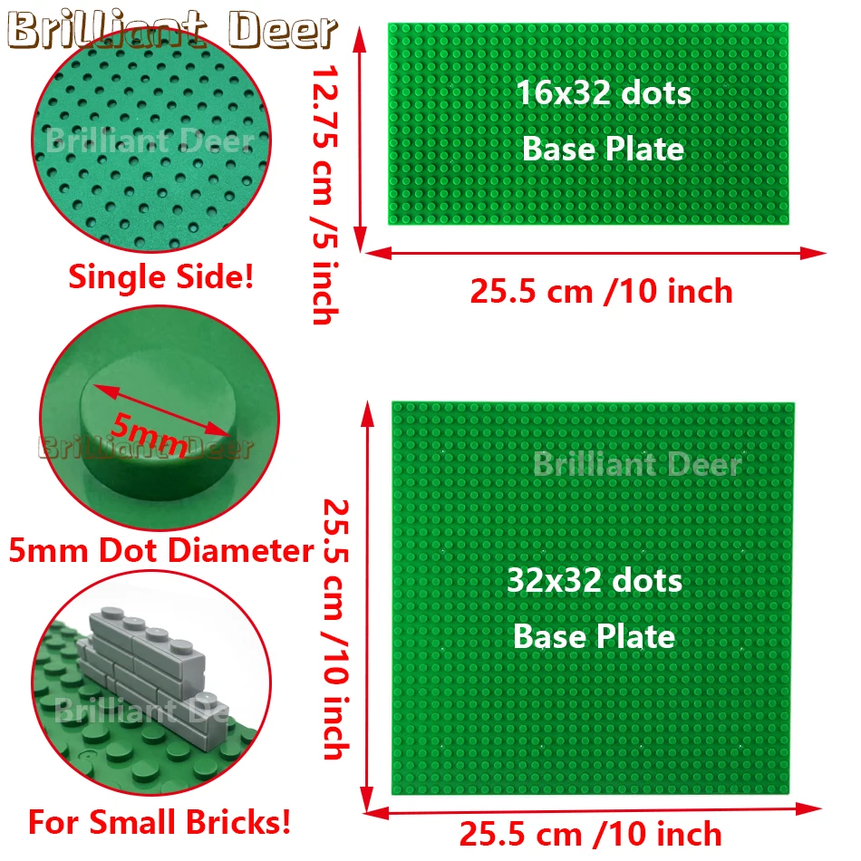 32x32 32x16 Dots Classic Building Blocks Base Plate MOC DIY Small Size Bricks Baseplate Parts for City Figures Collectors Toys