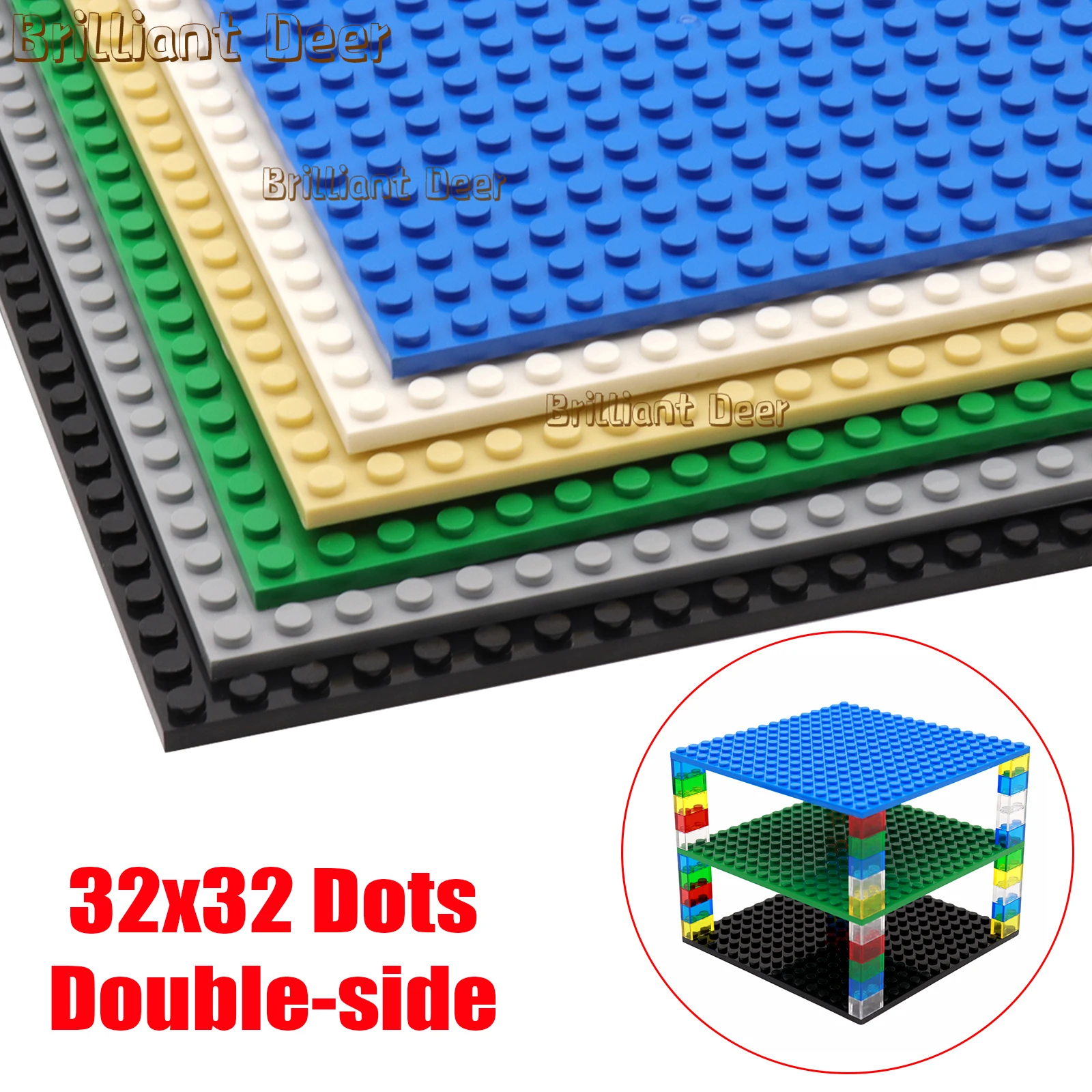 32x32 32x16 Dots Classic Building Blocks Base Plate MOC DIY Small Size Bricks Baseplate Parts for City Figures Collectors Toys