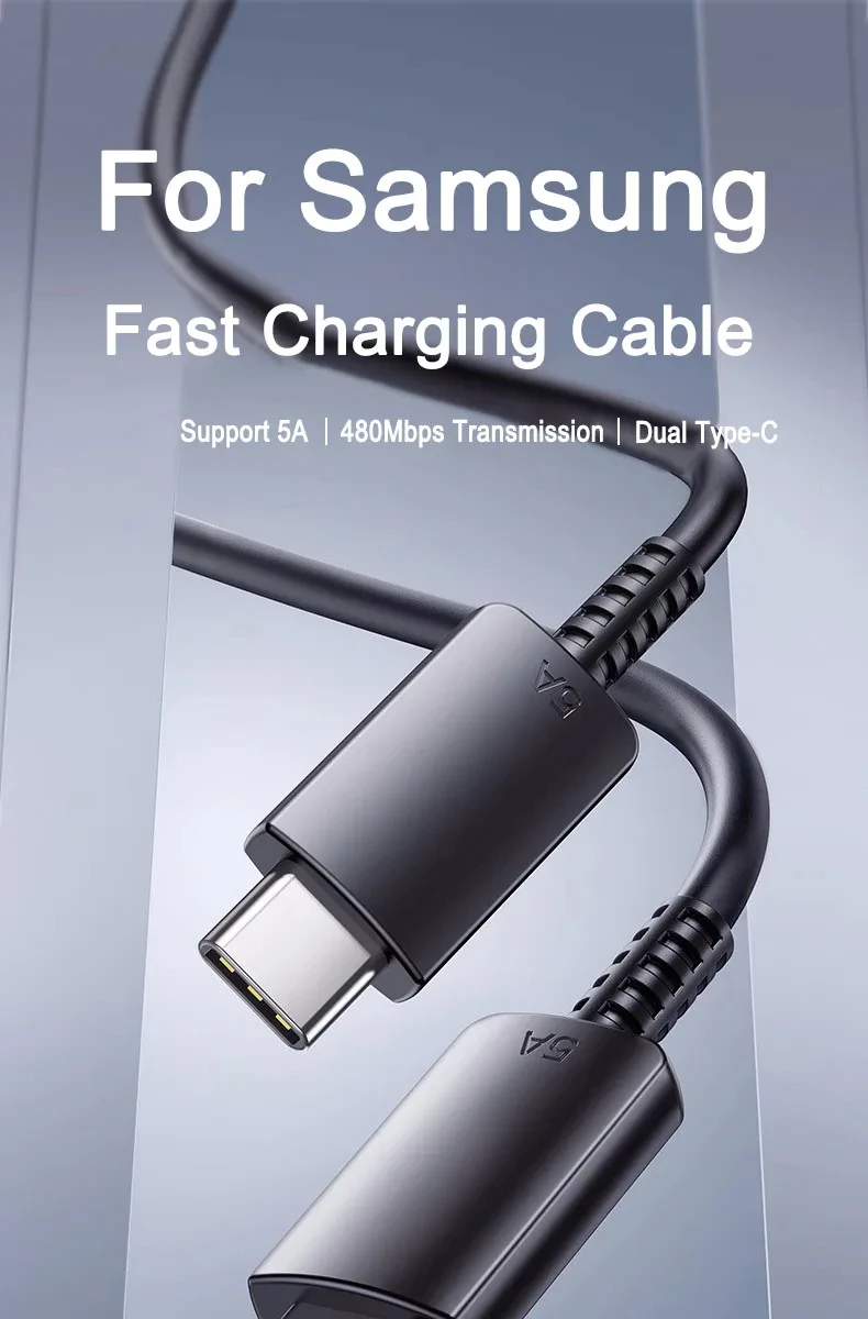 1/2PCS 25W/45W USB C Cable For Samsung Galaxy S23 S24 S25 S26 Ultra Note 10 20 A53 A54 Super Fast Charging USB Type C Data Cable