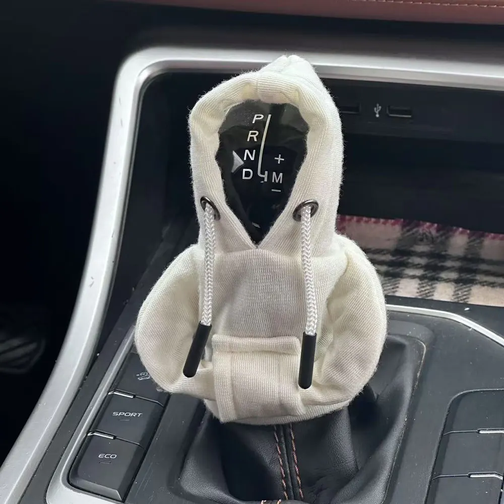 Gear Shift Mini Hoodie Cover Shift Cover Gear Handle Decoration Fits Manual Automatic Universal Car Shift Lever Interior Decor