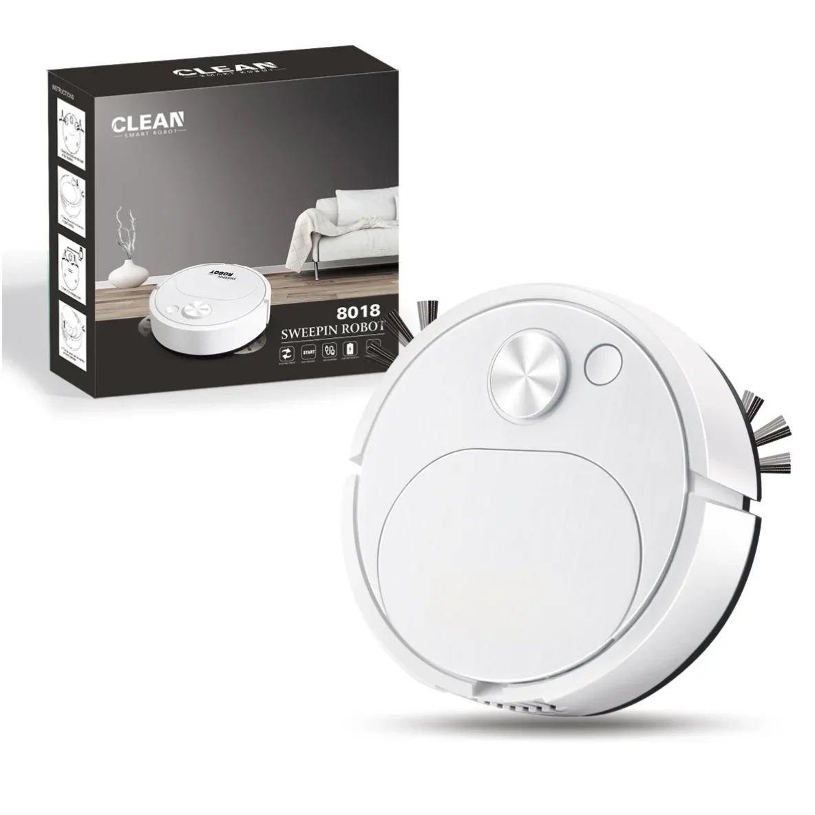 NEW USB Sweeping Robot Vacuum Cleaner Mopping 3 In 1 Smart Wireless 1500Pa Dragging Cleaning Sweep Floor for Home Office