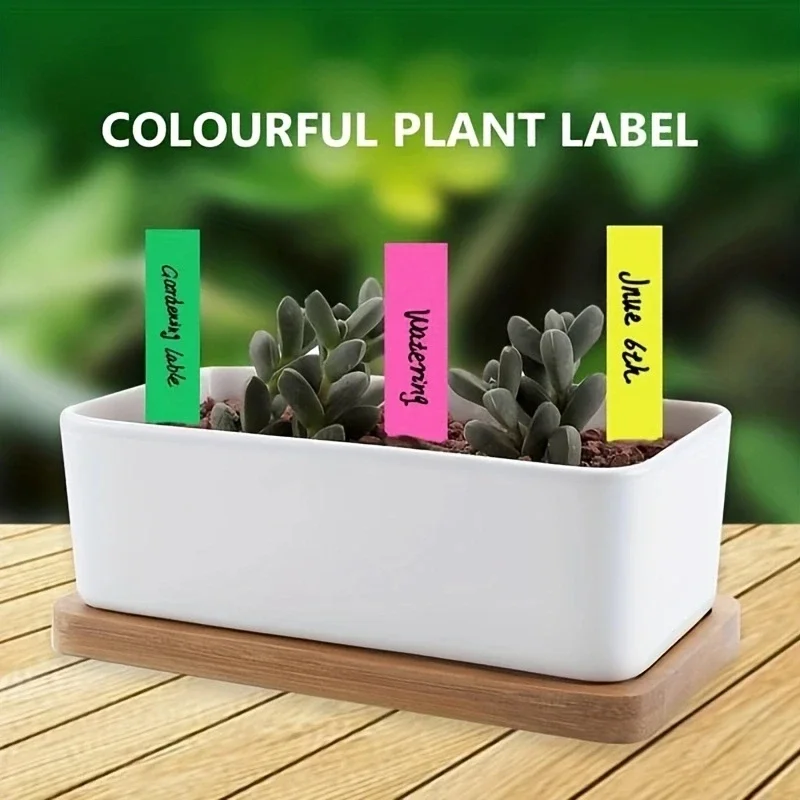 100pcs Garden Plant Labels Plant Accessories Flower Pots Plastic Plant Tags Nursery Markers Label Tray Mark DIY Tool