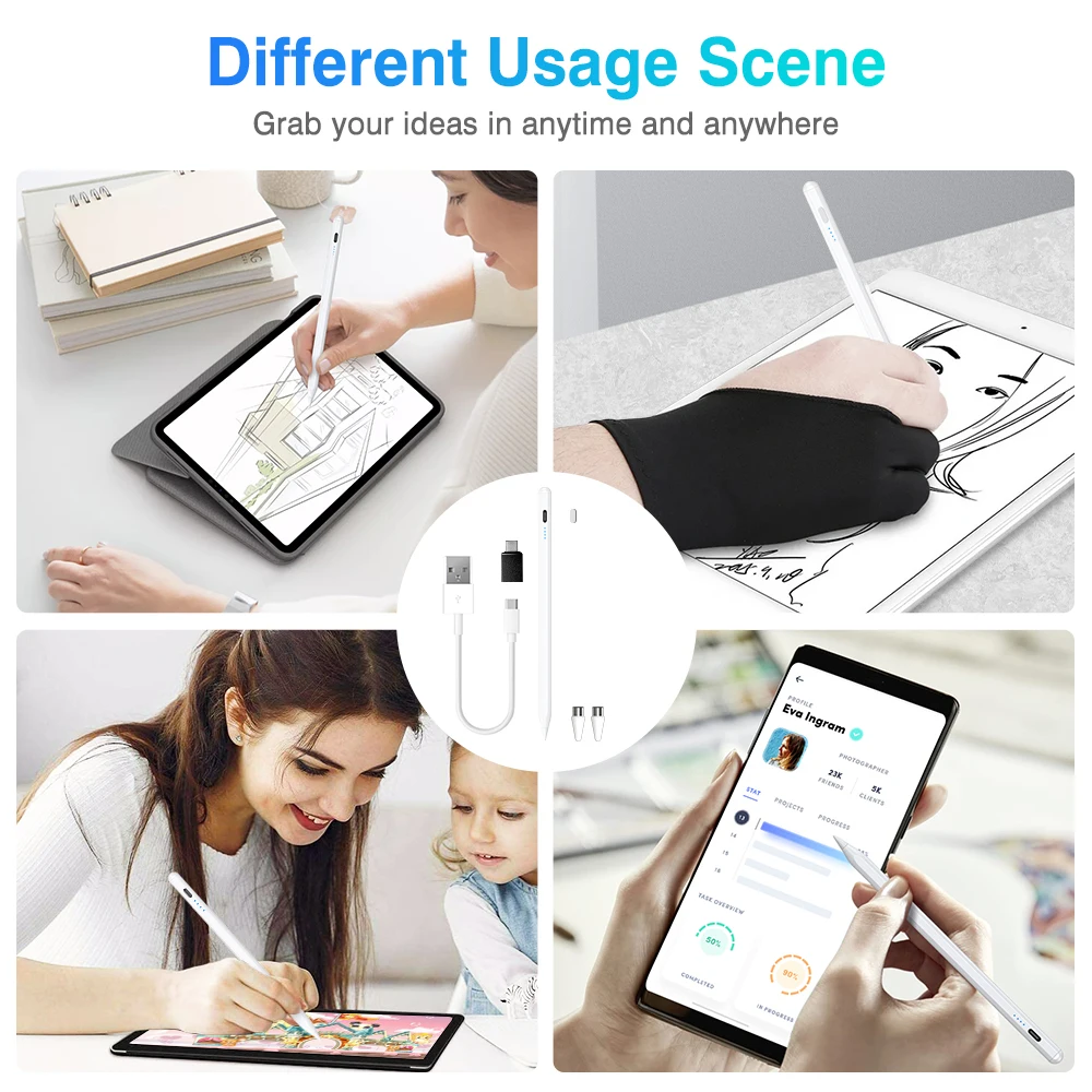Universal Stylus Pen For IOS Android Windows Tablet Phone Multicolor PEN Capacitive Stylus Painting And Writing PEN