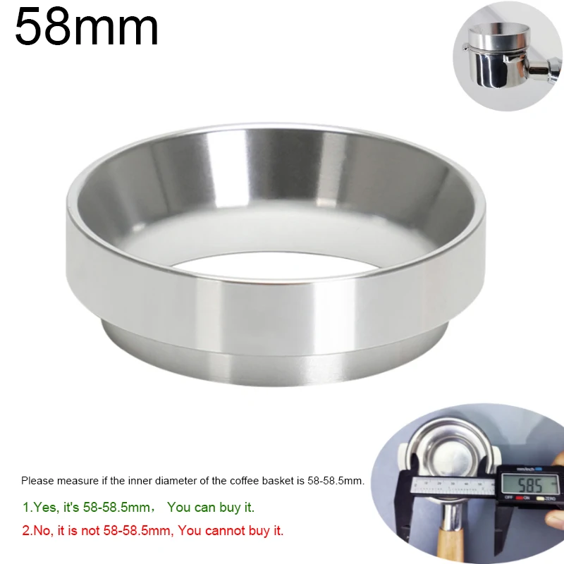 58/53/51MM Commercial Barista Tamper & Dosing Ring Kit | Aluminum Portafilter Accessories for Espresso Coffeeware Tools 58mm Tam
