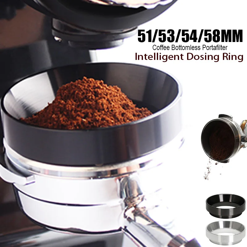 58/53/51MM Commercial Barista Tamper & Dosing Ring Kit | Aluminum Portafilter Accessories for Espresso Coffeeware Tools 58mm Tam