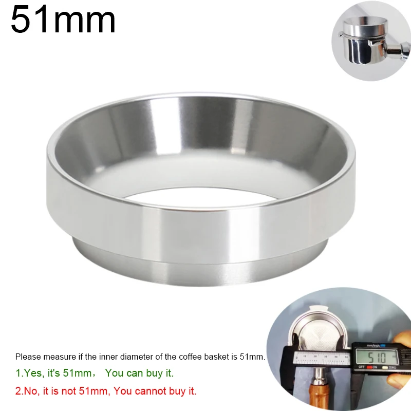 58/53/51MM Commercial Barista Tamper & Dosing Ring Kit | Aluminum Portafilter Accessories for Espresso Coffeeware Tools 58mm Tam
