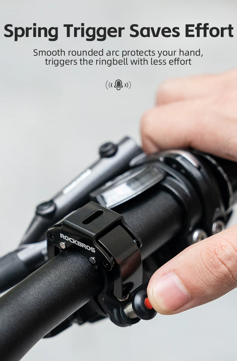 ROCKBROS Bicycle Bell Aluminum Alloy Horn Small Volume Portable Sound Alarm For Safety MTB Road Bike Ring Bicycle Accessories