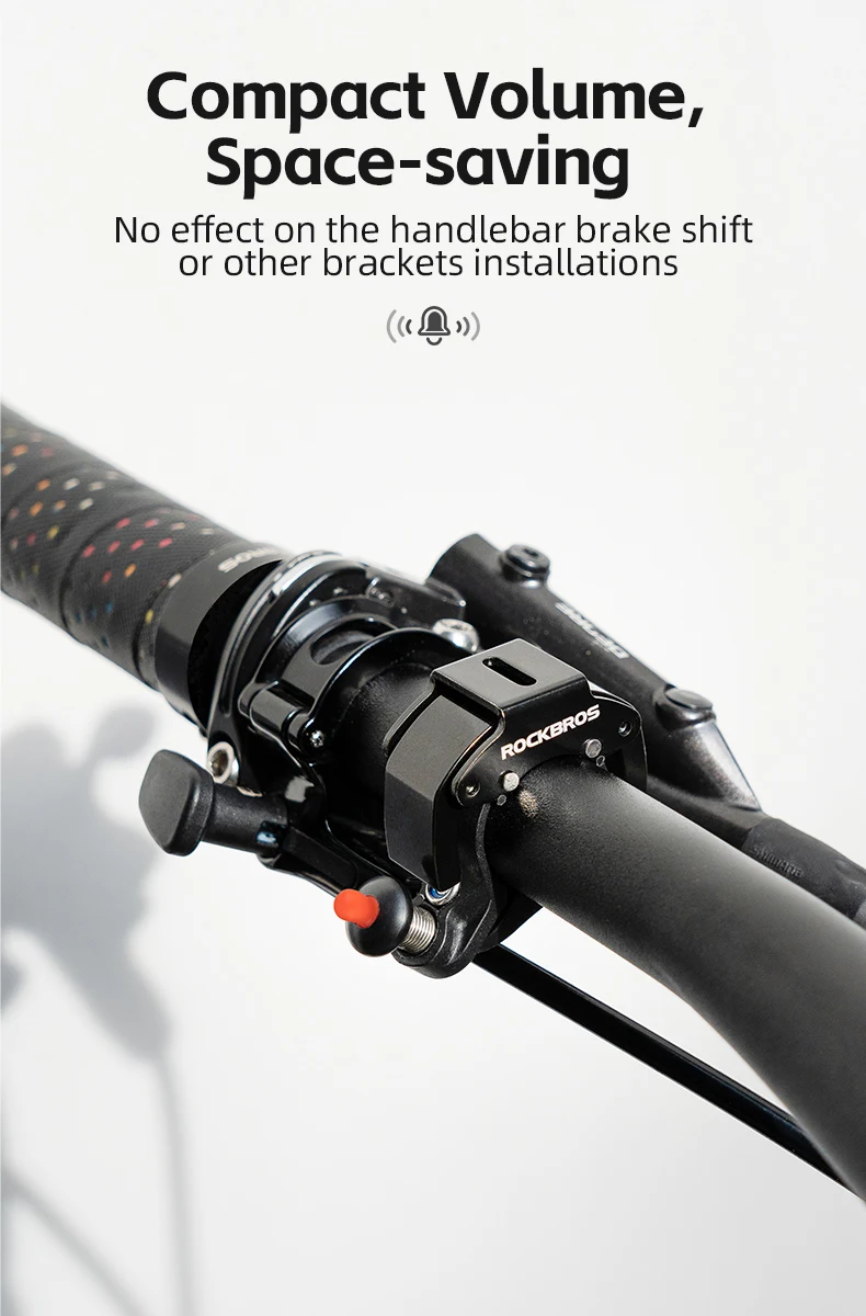 ROCKBROS Bicycle Bell Aluminum Alloy Horn Small Volume Portable Sound Alarm For Safety MTB Road Bike Ring Bicycle Accessories
