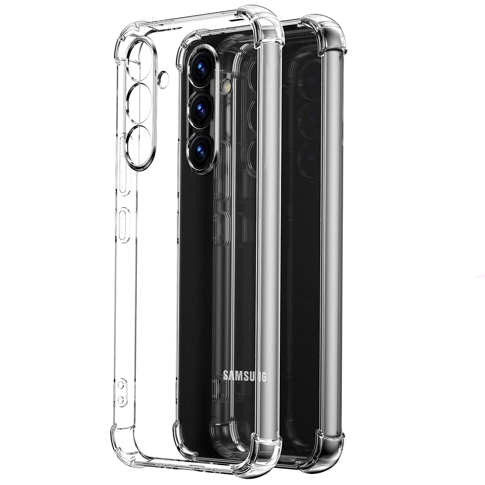 Transparent Silicone Soft Shockproof Case For Samsung Galaxy S24 S23 FE Plus Ultra A55 A35 A25 A15 A54 A34 A24 A14 Back Cover