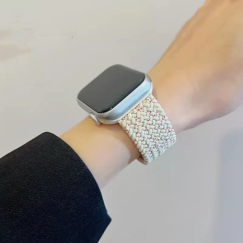 Band For Apple watch Series 10 11 46mm 42mm 9 7 8 5 SE 6 44mm 45mm 40mm 41mm Ultra 49mm bracelet correa Braided Solo Loop Strap