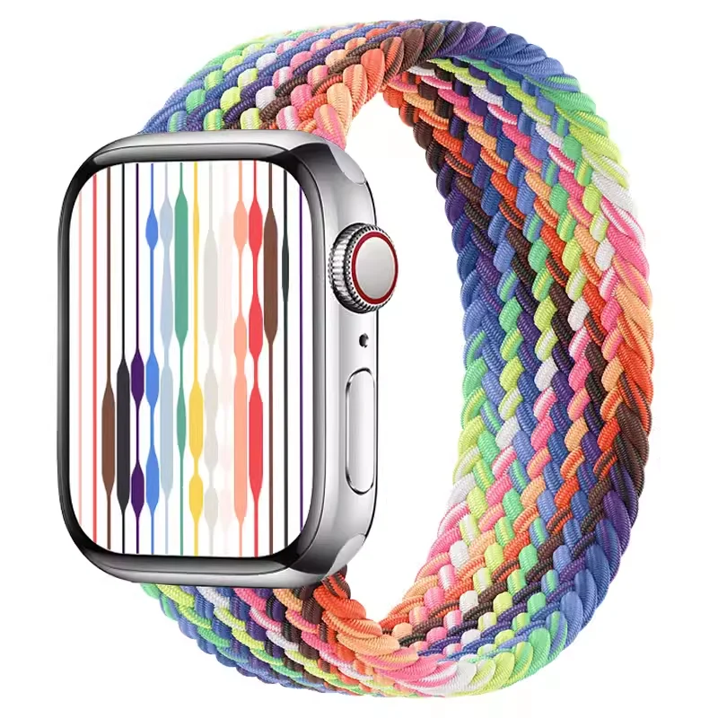 Band For Apple watch Series 10 11 46mm 42mm 9 7 8 5 SE 6 44mm 45mm 40mm 41mm Ultra 49mm bracelet correa Braided Solo Loop Strap