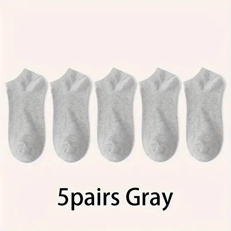 5/10-Pack Unisex Comfort-Fit Ankle Socks For All, Breathable & Lightweight - Ideal For Sports & Daily Wear