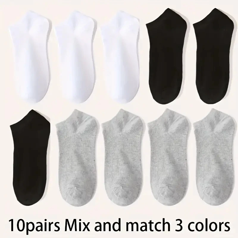 5/10-Pack Unisex Comfort-Fit Ankle Socks For All, Breathable & Lightweight - Ideal For Sports & Daily Wear