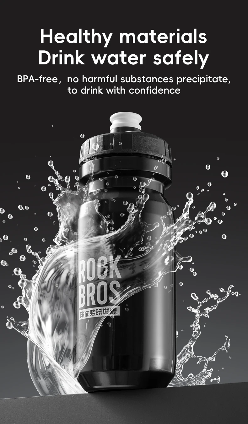 ROCKBROS Bicycle Water Bottle 600ML PP Sports Cup Cycling Kettle Outdoor Camping Hiking Squeeze Bike Cup