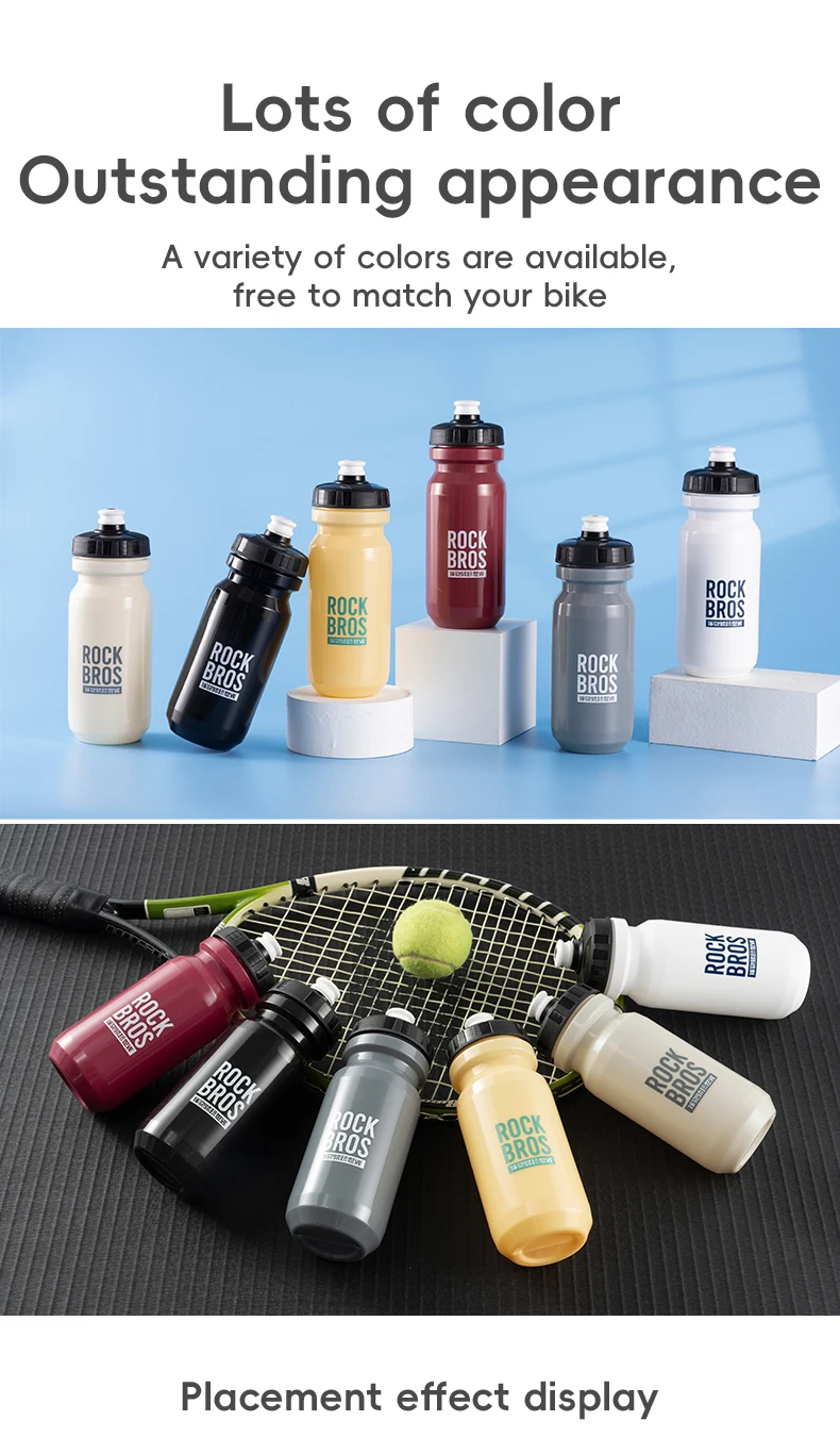 ROCKBROS Bicycle Water Bottle 600ML PP Sports Cup Cycling Kettle Outdoor Camping Hiking Squeeze Bike Cup