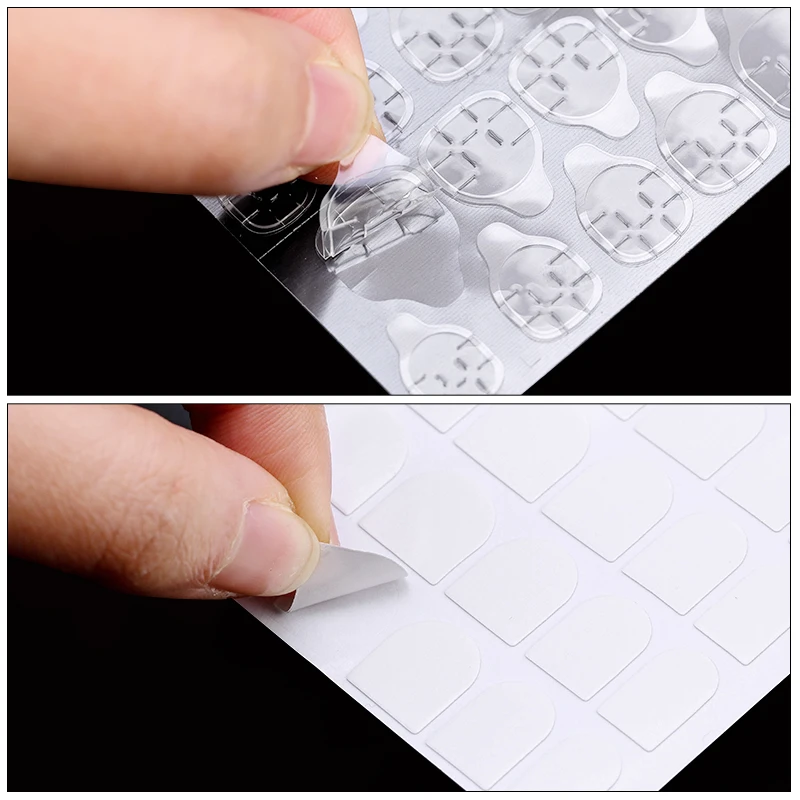 Double Side Nail Jelly Glue Transparent False Nail Art Adhesive Tape Glue Stickers DIY Reusable Manicur Nails Accessories