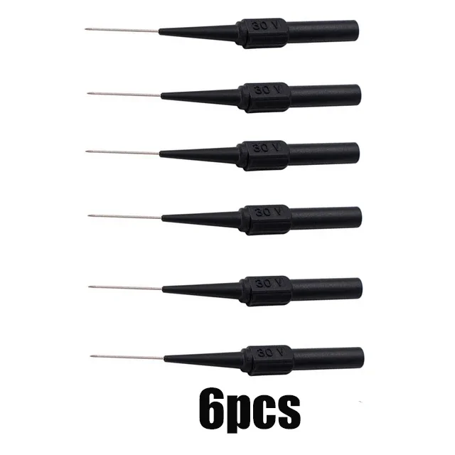 10Pcs 30V Diagnostic Tools Multimeter Test Lead Extention Back Piercing Needle Tip Probes Car Automotive Test Probe Kit 0.7MM