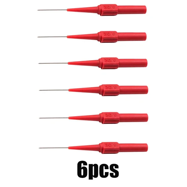 10Pcs 30V Diagnostic Tools Multimeter Test Lead Extention Back Piercing Needle Tip Probes Car Automotive Test Probe Kit 0.7MM