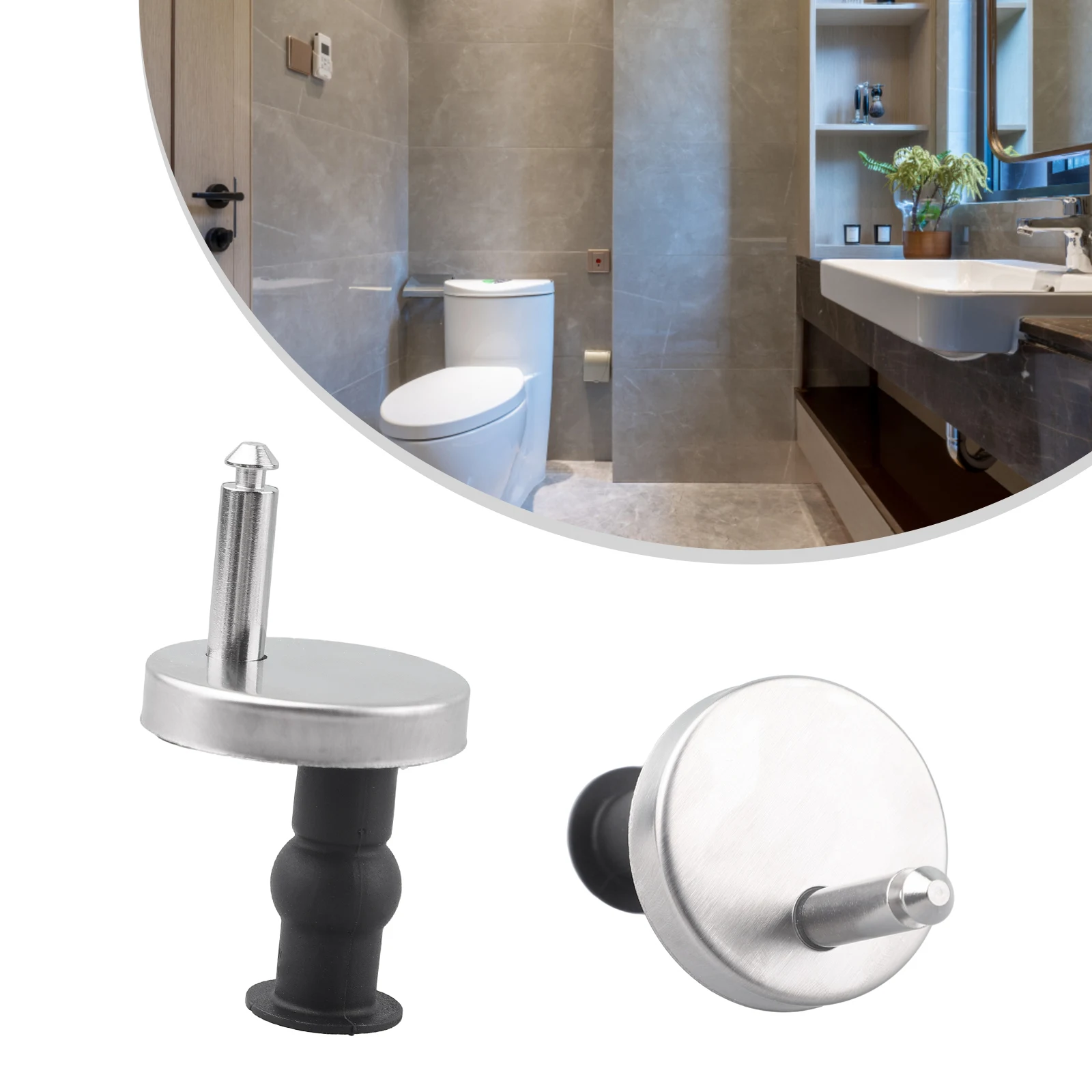 2x Toilet Seat Hinges Top Close Soft Release Quick Fitting Heavy Duty Hinge Pair Hinge Screw Toilet Accessories Hardware