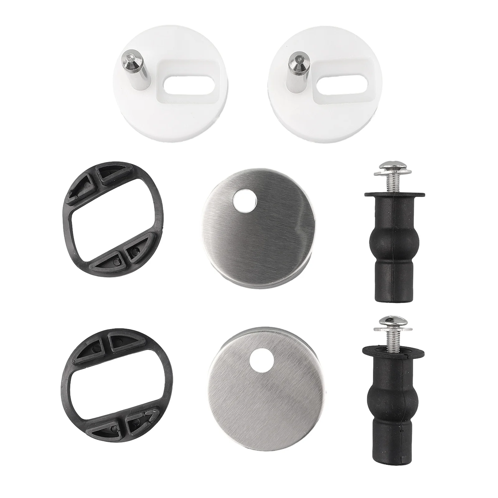 2x Toilet Seat Hinges Top Close Soft Release Quick Fitting Heavy Duty Hinge Pair Hinge Screw Toilet Accessories Hardware