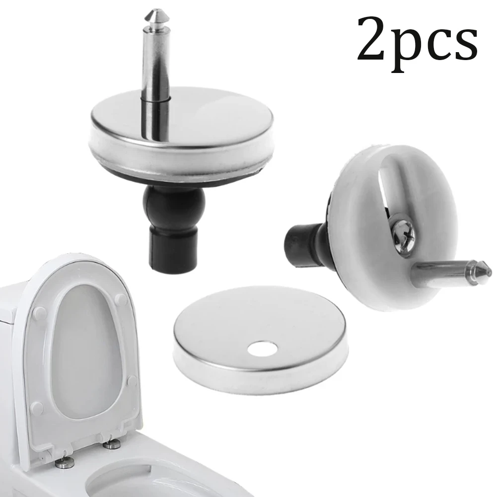 2x Toilet Seat Hinges Top Close Soft Release Quick Fitting Heavy Duty Hinge Pair Hinge Screw Toilet Accessories Hardware