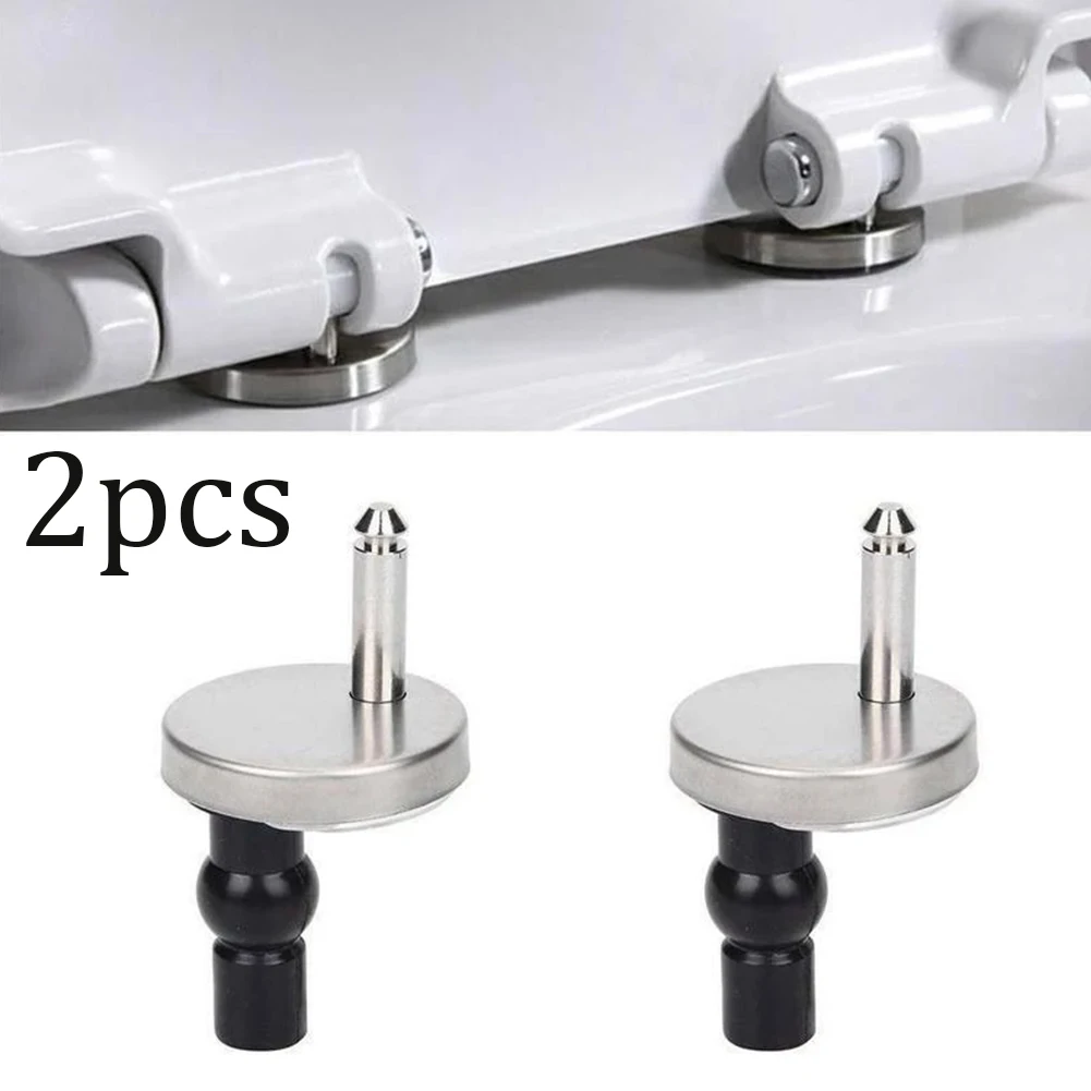 2x Toilet Seat Hinges Top Close Soft Release Quick Fitting Heavy Duty Hinge Pair Hinge Screw Toilet Accessories Hardware
