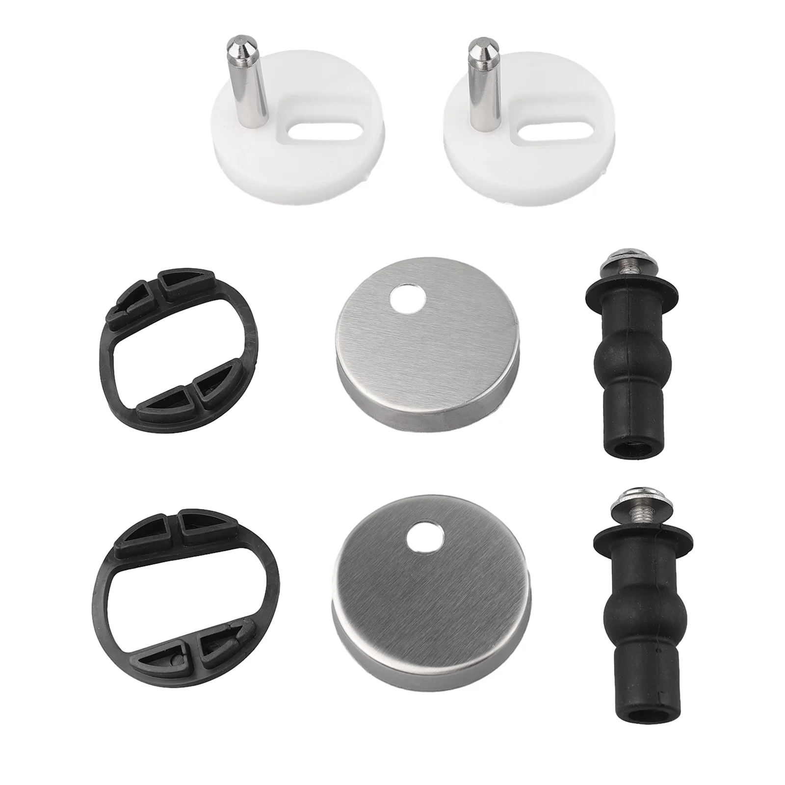 2x Toilet Seat Hinges Top Close Soft Release Quick Fitting Heavy Duty Hinge Pair Hinge Screw Toilet Accessories Hardware