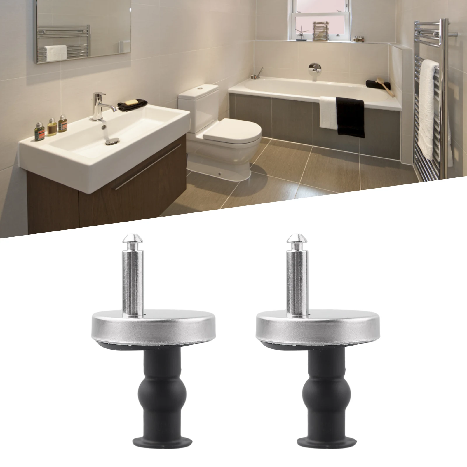 2x Toilet Seat Hinges Top Close Soft Release Quick Fitting Heavy Duty Hinge Pair Hinge Screw Toilet Accessories Hardware