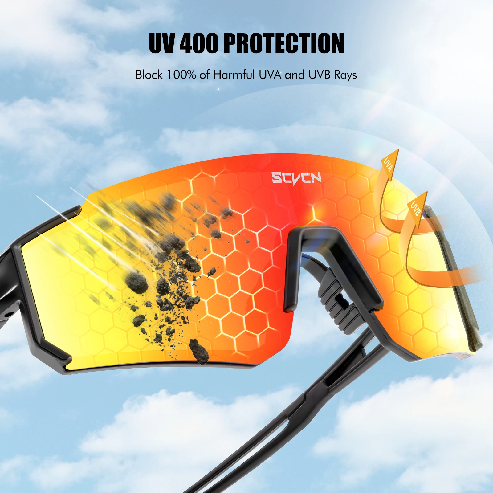 SCVCN Cycling Glasses Bike Sunglasses Men UV400 Eyewear Sports MTB Outdoor Goggles Bicycle Women Sunglasses Multi Color Riding