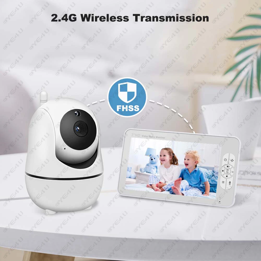 5 Inch Video Baby Monitor With Camera PTZ Zoom Babyphone Cam Security Protection Surveillance Cameras Temperature Sensor Lullaby