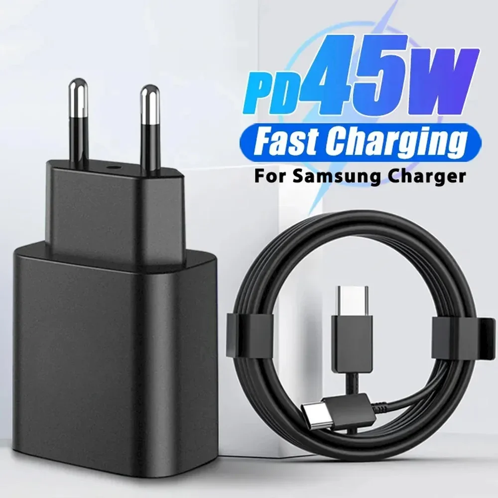 45W PD  Super Fast Charger for Samsung for Galaxy S24 Ultra S23 S22 S21 Plus Note10 A54 A34 5A Quick Charging Type C Data Cable