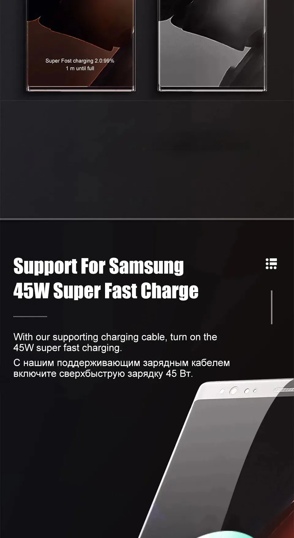 45W PD  Super Fast Charger for Samsung for Galaxy S24 Ultra S23 S22 S21 Plus Note10 A54 A34 5A Quick Charging Type C Data Cable