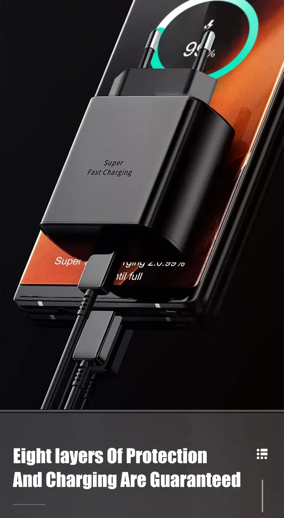 45W PD  Super Fast Charger for Samsung for Galaxy S24 Ultra S23 S22 S21 Plus Note10 A54 A34 5A Quick Charging Type C Data Cable
