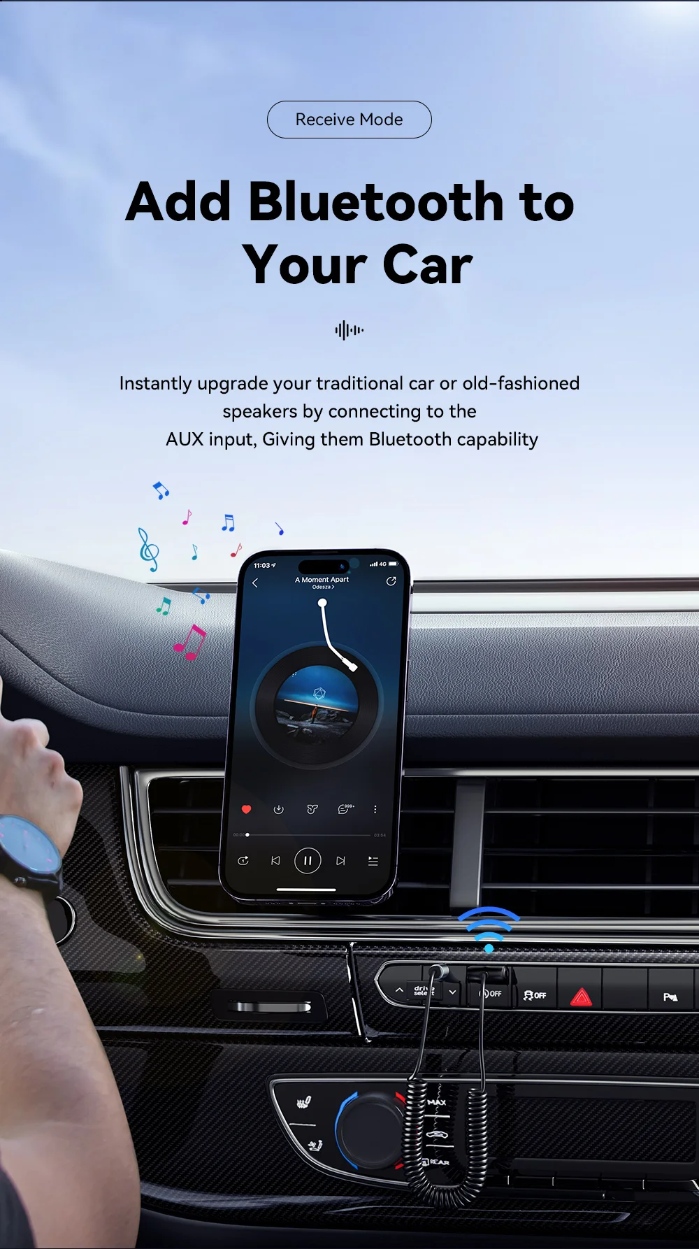 Essager USB Bluetooth 5.0 Receiver Aux Bluetooth Adapter For Car 3.5mm Jack Speaker Auto Handfree Car Audio Music Transmitter