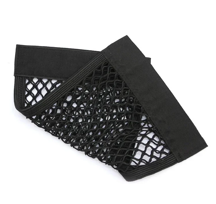 Car Storage Net Stretchable Mesh Pocket Net Magic Elastic Sticker Universal Rear Mesh Trunk Seat Bag Pocket Cage Auto Organizer