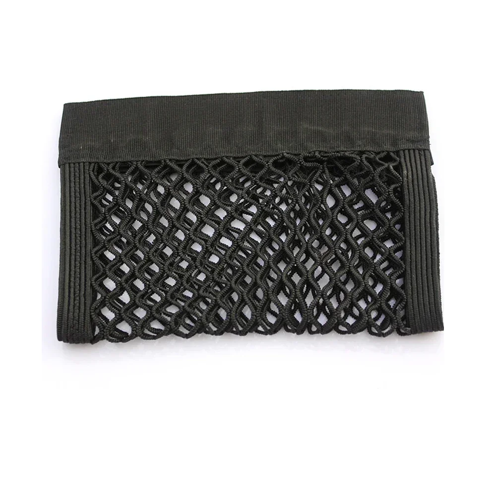 Car Storage Net Stretchable Mesh Pocket Net Magic Elastic Sticker Universal Rear Mesh Trunk Seat Bag Pocket Cage Auto Organizer