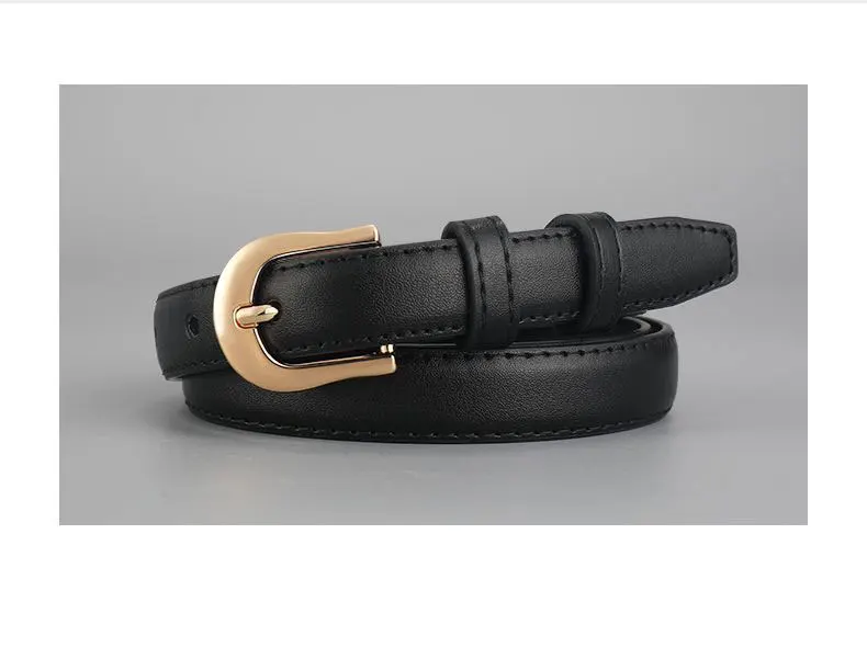 Belt Summer Brown Belt with Fine Matching Western Pants Simple and Versatile Belt 2024 New Fashion Decoration