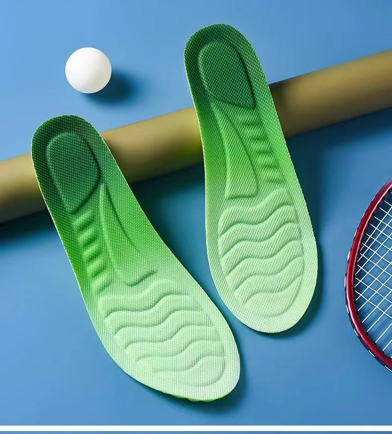 4D Cloud Technology Sports Insoles for Shoes PU Sole Soft Breathable Shock Absorption Cushion Running Orthopedic Care Insoles
