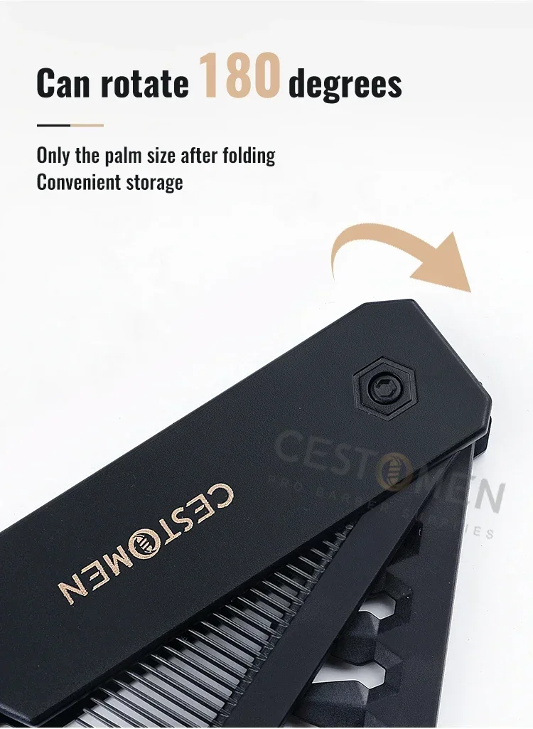 New 1/2/3 in 1 Pocket Folding Combs Plastic Wide Tooth Oil Head Comb Beard Combing Barber Clipper Comb Salon Hair Styling Tools