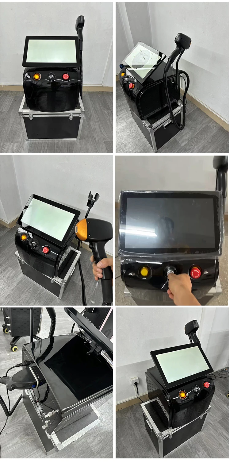 Professional Laser Epilator Ice Titanium Permanent Hair Removal 3 Wavelengths Diode Laser Remove Hair Machine for Salon