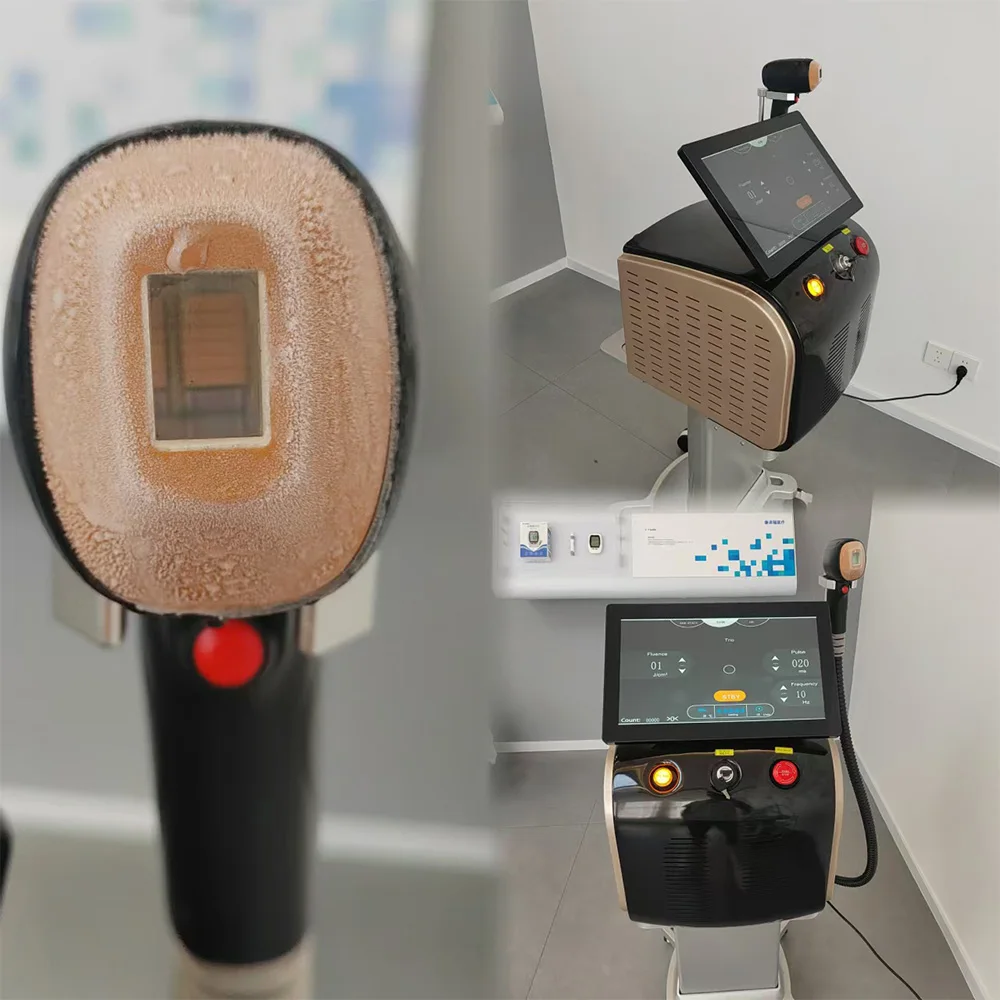 Professional Laser Epilator Ice Titanium Permanent Hair Removal 3 Wavelengths Diode Laser Remove Hair Machine for Salon