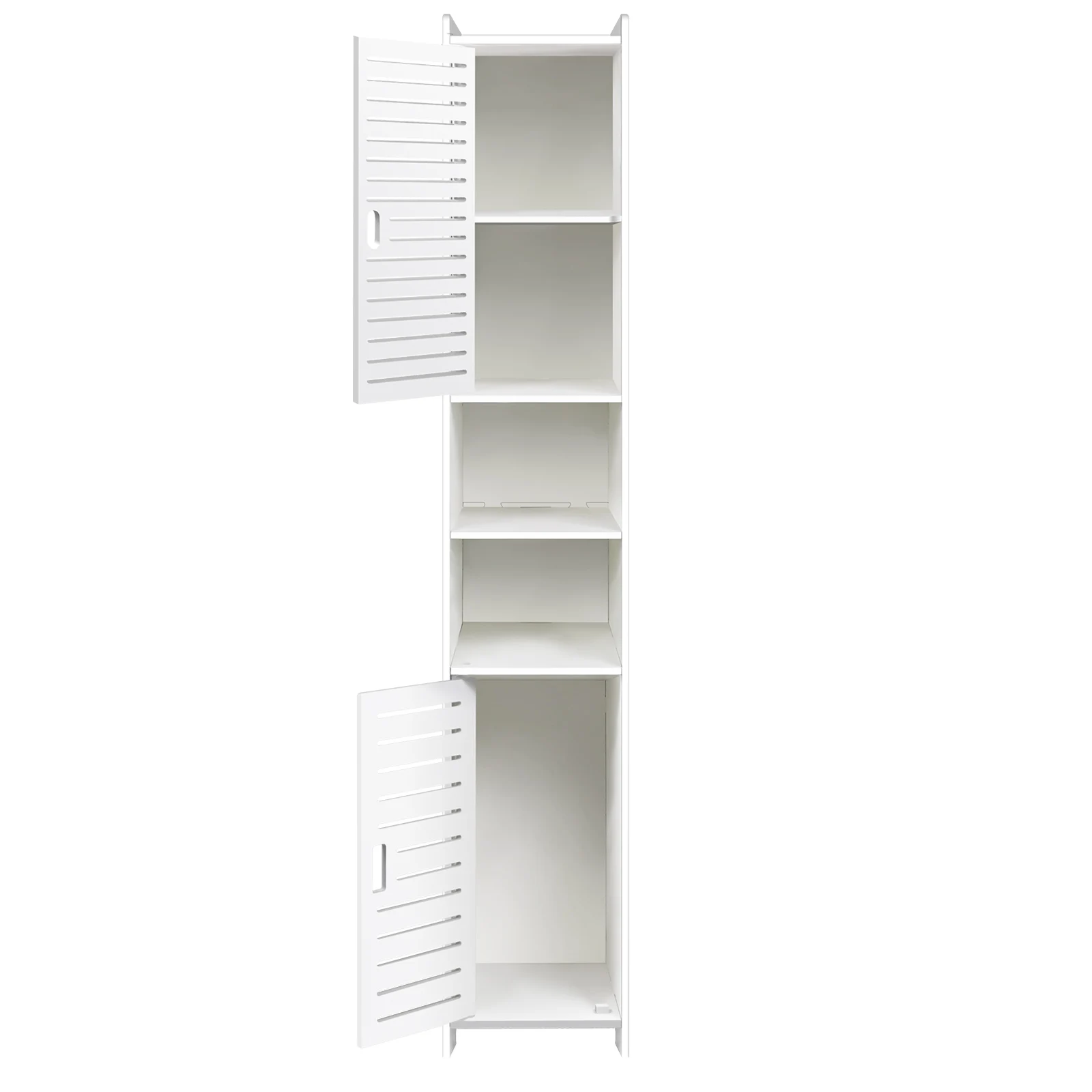 DayPlus 5-Tier Tall Bathroom Floor Cabinet, Waterproof Bathroom Storage Cabinet with Door and Shelves, Free Standing Cabinet