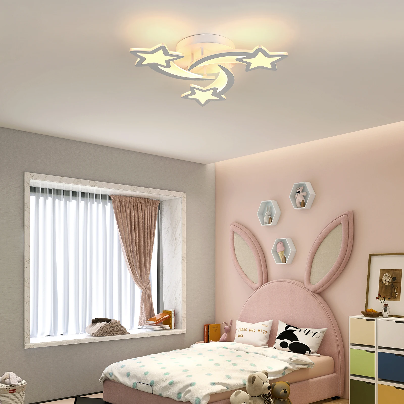 LED Ceiling Lamp, Modern 40 W 4500 LM, White Acrylic Ceiling Light for Living Room, Bedroom, Kitchen Cool White Light 6500 K [En